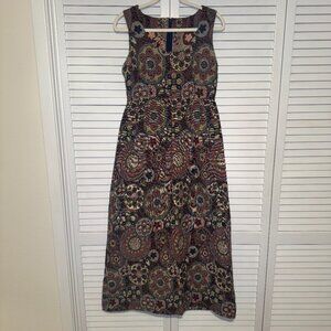 Vintage Handmade Embroidered Dress, 90s Midi Boho - Great Condition Size 6/8